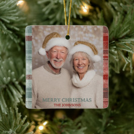 Enfeite de Foto de Família Feliz Natal