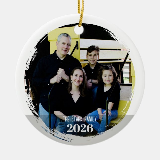 Enfeite de Foto de Família - Moderno (Frente)