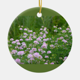 Enfeite de Foto de Flores Silvestres Roxas