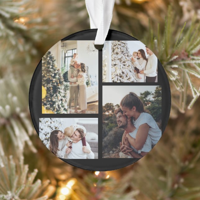 Enfeite de Foto de Natal, Colagem de Fotos de Nata (Árvore)