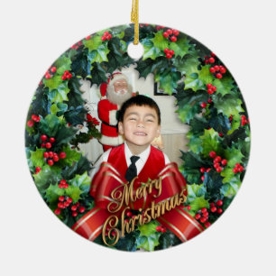 Enfeite de foto de Natal para a Vovó
