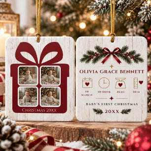 Enfeite de Foto de Natal Personalizado para o Prim