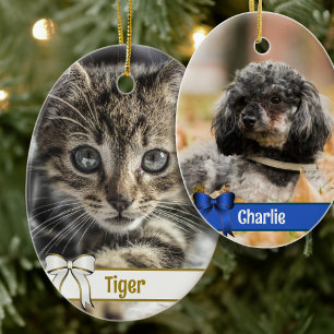 Enfeite de Foto Dupla Face para Pets de Natal