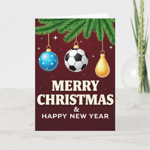 Enfeite de Futebol Cartão de Natal