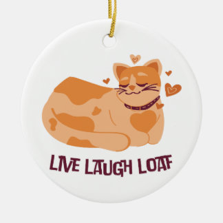 Enfeite de Gato Live Laugh Loaf