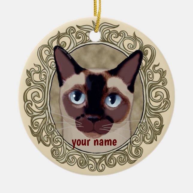 Enfeite de gato Tonkinese (Frente)