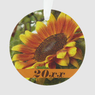 Enfeite de Girassol Laranja e Amarelo