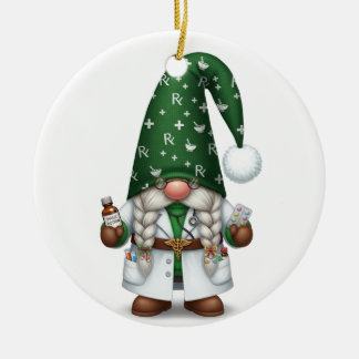 Enfeite de Gnome Farmacêutico Personalizado