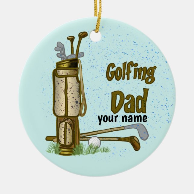 Enfeite de golfe para Papai Golfe (Frente)