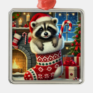 Enfeite de Guaxinim de Natal