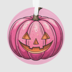 Enfeite de Halloween de Abóbora Rosa