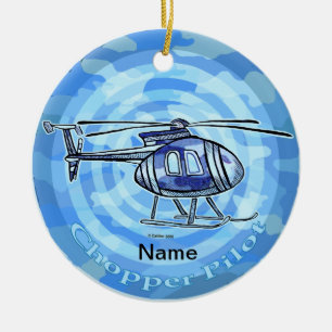 Enfeite de helicóptero Céu Azul