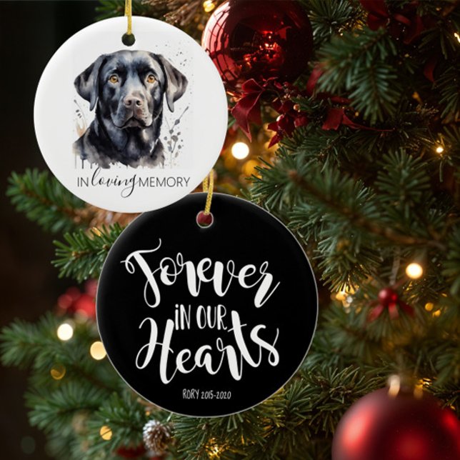 enfeite de Labrador preto em aquarela comemorativa (Criador carregado)