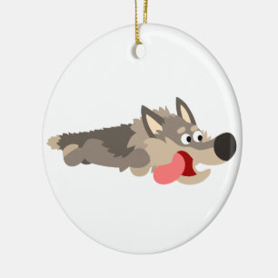 Enfeite de Lobo de Desenho Animado da Cute Fleet