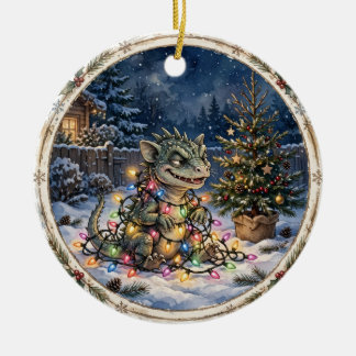 Enfeite de Luzes de Natal Chupacabra