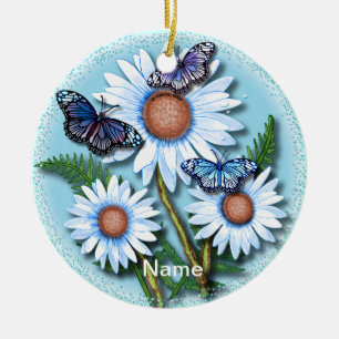 Enfeite de margarida Butterfly Blue