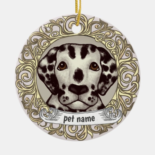 Enfeite de Memória Amorosa Dalmatiano (Frente)