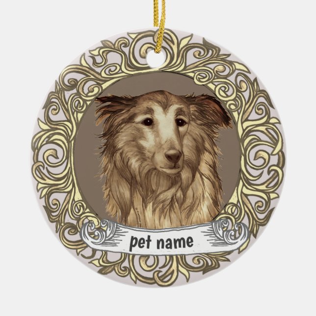Enfeite de Memória Amorosa de Collie (Frente)