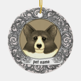 Enfeite de memória de amor ao cão galês Corgi