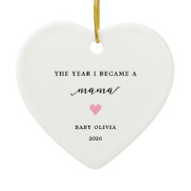 Enfeite de Menina Bebê do Ano em que me Tornei Mam