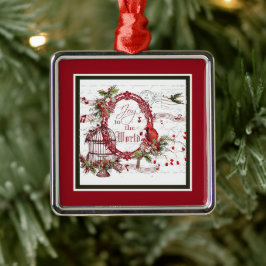 Enfeite de metal alegria ao mundo