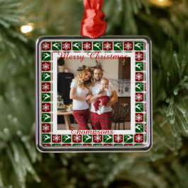 Enfeite de metal com foto personalizada