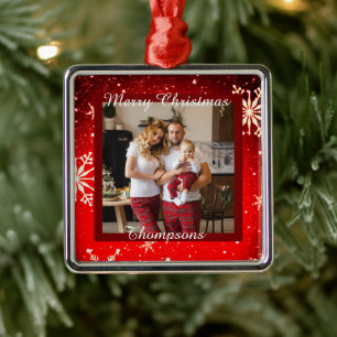 Enfeite de metal com foto personalizada