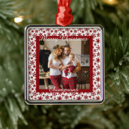 Enfeite de metal com foto personalizada