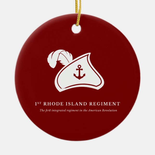 Enfeite de Natal — 1º Regimento de Rhode Island (Frente)