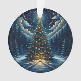 Enfeite de Natal 2025 – Árvore Noturna de Inverno 