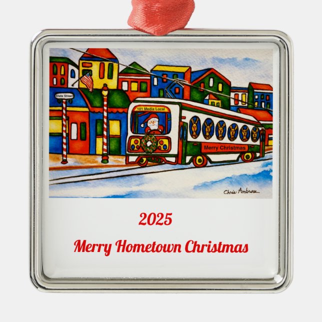 Enfeite de Natal 2025 de Media, Pensilvânia (Frente)