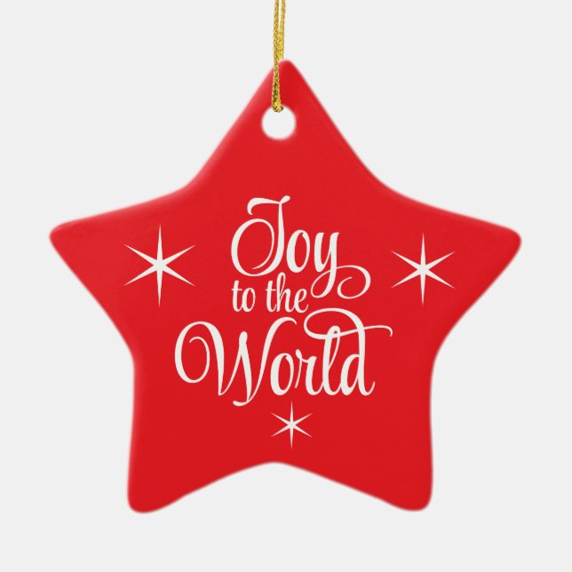 Enfeite de Natal Alegria ao Mundo (Frente)