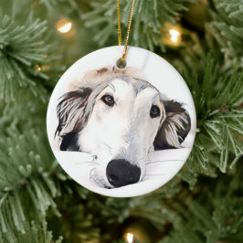 Enfeite de Natal Borzoi