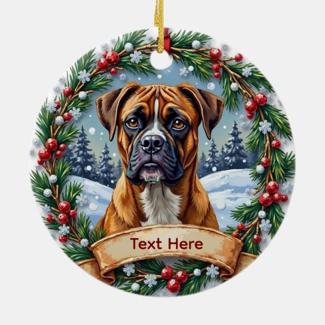 Enfeite de Natal Boxer (Traseira)