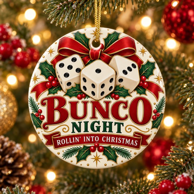 Enfeite de Natal Bunco Vintage (Vintage Bunco Christmas Ornament
)