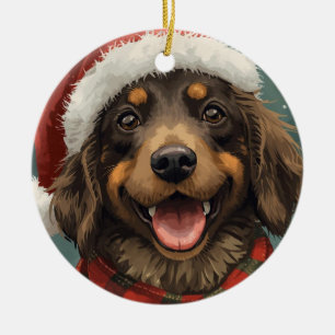 Enfeite de Natal Cachorro Santa Patas
