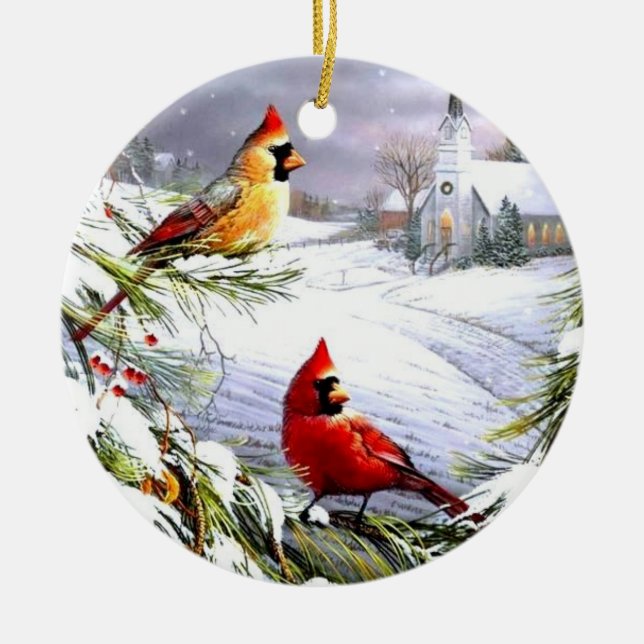 Enfeite de Natal - Cardinal (Frente)