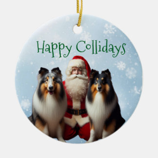Enfeite de Natal Collie