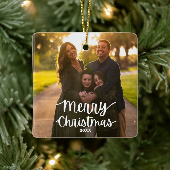 Enfeite de Natal com Foto da Família | Modelo Pers (Árvore)