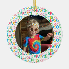 Enfeite de Natal com Foto da Temporada