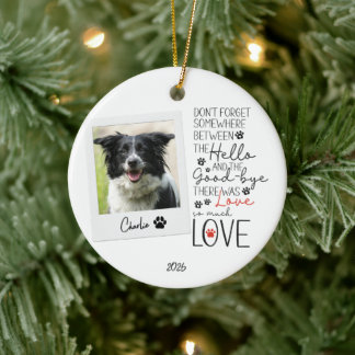 Enfeite de Natal com Foto de Memorial de Pet
