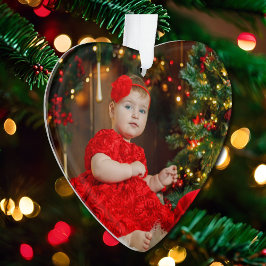 Enfeite de Natal com Foto e Ano ou Texto