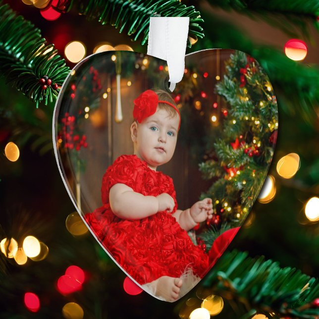 Enfeite de Natal com Foto e Ano ou Texto (Criador carregado)