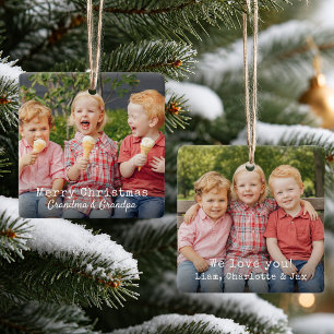 Enfeite de Natal com Foto Personalizada para Avós
