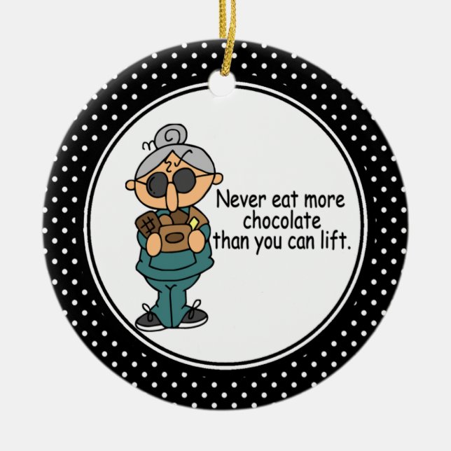Enfeite de Natal com Humor de Dieta Engraçado (Frente)