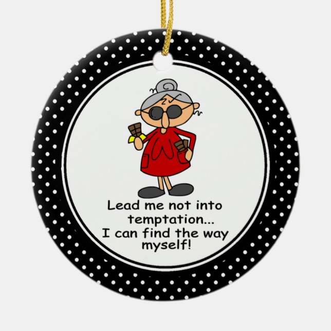 Enfeite de Natal com Humor de Dieta Engraçado (Frente)