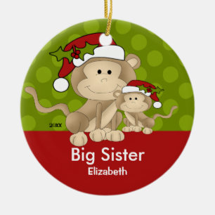 Enfeite de Natal da Irmã Mais Velha do Macaco do P