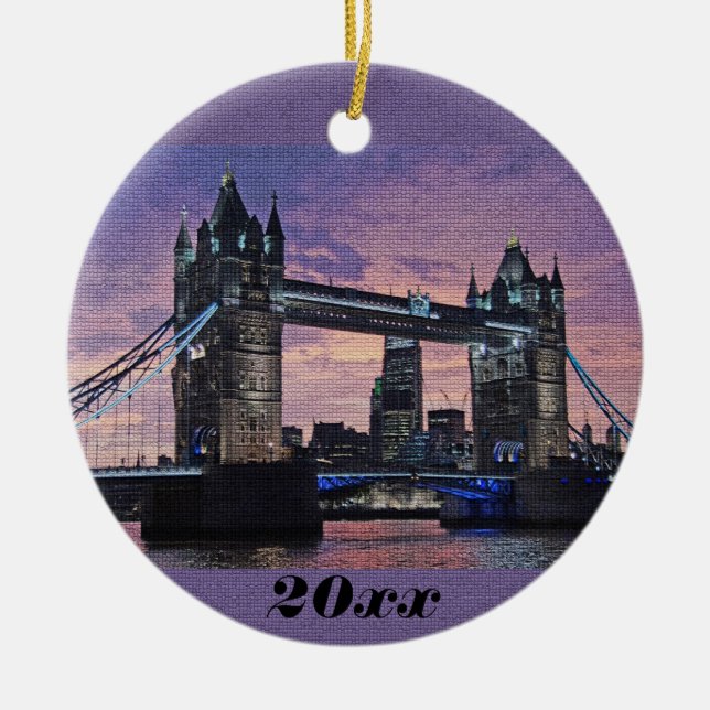 Enfeite de Natal da Torre da Ponte de Londres (Frente)