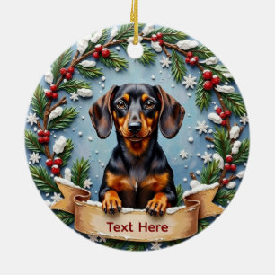 Enfeite de Natal Dachshund