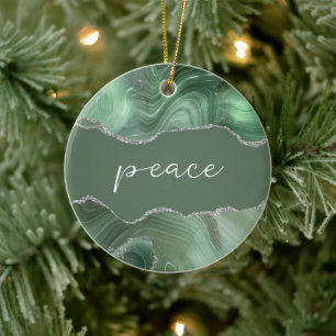 Enfeite de Natal de Ágata Inspirador da Paz